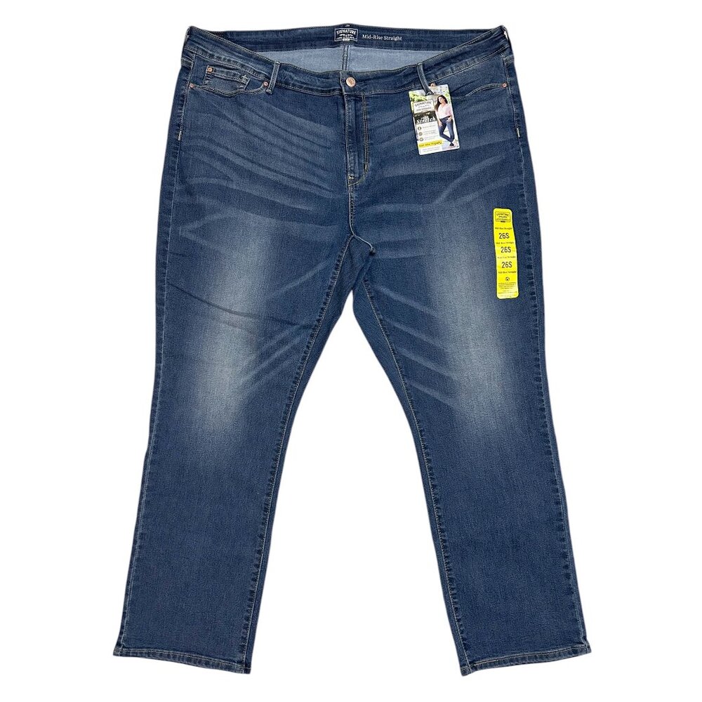 Signature By Levi Strauss Plus Size 26S Modern Skinny Jeans Mid Rise Stretch NWT